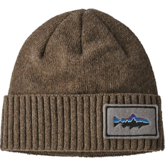 Nylon Berretti Patagonia Brodeo Beanie - Fitz Roy Trout Patch/Ash Tan