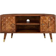 Brass Benches Media Unit Dark Brown TV Bench 115x57cm