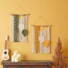 Cotton Interior Details Macrame Hanging Tapestry - Green Wall Decor