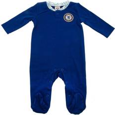 Press-Studs Pyjamases Chelsea FC Baby Crest Long-Sleeved Sleepsuit (6-9 Months)