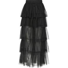 Pieces Shelby Tiered Maxi Skirt - Black