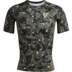 Under Armour Men's Heatgear Printed Short Sleeve T-shirt - Marine Od Green/White