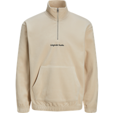 Jack & Jones Vesterbro Printed Fleece Sweatshirt - Beige/Oatmeal