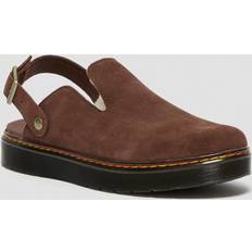 Dr. Martens Suede Forede Uld Træsko Med Guldkant - Brun