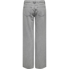 Brenda Low Waist Straight Fit Jeans - Grey/Light Grey Denim