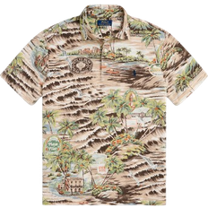 Men - Multicolored Polo Shirts Polo Ralph Lauren Classic Fit Beach Print Mesh Polo Shirt - Playa De Havana