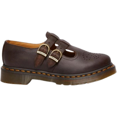 Men Oxford Dr. Martens 8065Crazy Horse Leather Mary Jane Shoes - Dark Brown