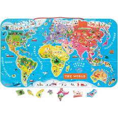 Janod Magnetic World Puzzle English Edition