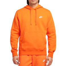 Orange Sweaters NIKE Sportswear Club Fleece Pullover Hoodie - Safety Orange/White