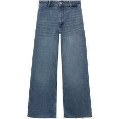 Mango Catherin Culotte High Rise Jeans - Medium Blue