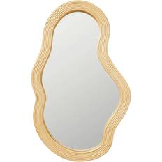 Ferm Living Wall Mirrors Ferm Living Pond Medium Rattan Natural Wall Mirror 15.7x28.5"