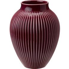 Knabstrup Ripple Berry Wine Red Vas 27cm