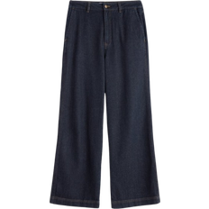 Seasalt Cornwall Sennen Cove Wide Leg Jeans - Dark Wash Grain