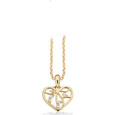 Scrouples Hjärta 14 Karat Guld Hänge Med Diamanter 0.05 Carat