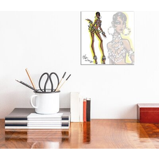 Framed Art East Urban Home Josephine Baker Print 12.0 H x 12.0 W x 1.5 D - Yellow Framed Art