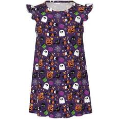 Nightwear ZHBwal Girls Nightgowns - Halloween Sweet Candy Flutter Sleeves