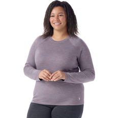 Purple - Women Base Layers Smartwool Classic Thermal Merino Base Layer Plus Top - Chalk Violet Heather