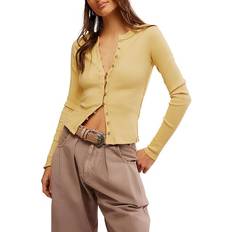 Femme - Jaune Chemisiers Free People It's On Cardi Cardi - Yellow