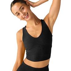 UV Protection Tank Tops Beyond Yoga Good Day Crop V-Neck Tank Top - Darkest Night