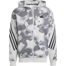 adidas All Over Print Zip Hoodie - Grey