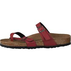 Birkenstock Mayari Vegan Regular Pull Up Bordeaux Sandaler - Rød/Brown