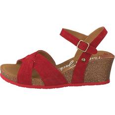 Panama Jack Damen Pumps Panama Jack Vika Menorca Velour - Rojo/Red