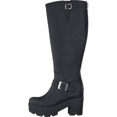 Johnny Bulls High Platform Boot - Black/Shiny Silver