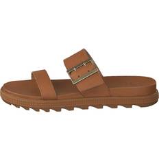 Brown Slides Sorel Roaming Buckle Slide Sandalias - Camel Brown