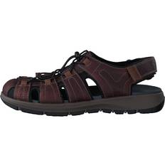 Clarks Man Sandalen Clarks Brixby Cove Sandalen en Sloffen - Dark Brown Lea