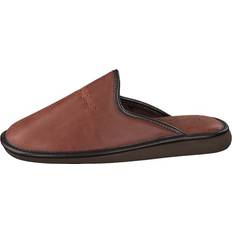 Leer - Man Pantoffels Hush Puppies Leather Slipper Cognac - Brun