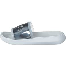 UGG Hopea - Nainen Kengät UGG Hilama Slide Sandals - Valkoinen/Hopea/Metallinen