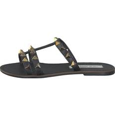 Steve Madden Nainen Tossut ja Sandaalit Steve Madden Enny Black Leather Sandals - Harmaa/Musta