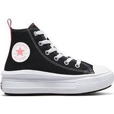 Converse Move Canvas Hi Top Trainers - Black/Pink/White