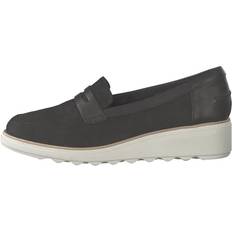 Clarks Nainen Loaferit Clarks Sharon Ranch Slip-On Shoes - Black/Harmaa/Musta