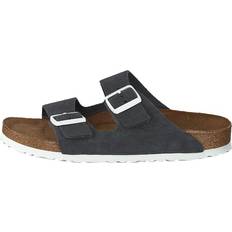 Birkenstock Arizona Narrow Suede Gunmetal - Brun/Sort