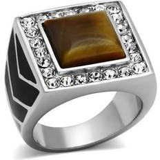 Topaz Rings High Polished Stainless Steel Ring - Silver