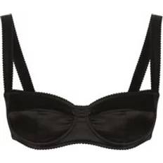 Dolce & Gabbana Bras Dolce & Gabbana Black Satin Balcony Bra Woman