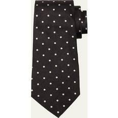Ties Ralph Lauren Purple Label Dotted Satin Tie - Black