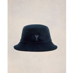 Ami Paris Headgear Ami Paris Tonal de Coeur Embroidery Bucket Hat - Navy Blue