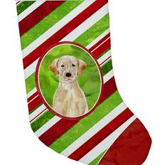Yellow Stockings Caroline's Treasures Christmas Snowflakes Yellow Labrador Retriever Stocking