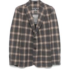 Plaid Fleece Jakke med Hakkede Revers - Flerfarvet