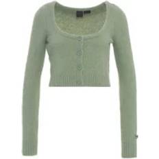 Woman Cardigans sale Pinko Gilet Court En Maille Douce - Vert