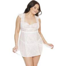 Women Lingerie Sets Diva Babydoll and Thong Set - Queen Size - White