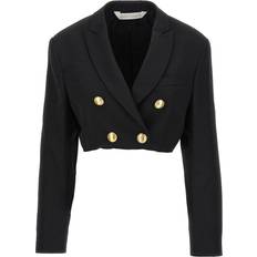 Palm Angels Mujer Blazers Palm Angels Angels-Cropped Blazer - Black