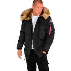 Parkas - White Jackets Alpha Industries Polar Jacket Bomber Faux Fur - Black