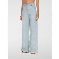 Klær MSGM Pants MSG Woman - Gnawed Blue