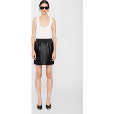 Anine Bing Skirts Anine Bing Mini Soto Skirt - Black Vegan Leather