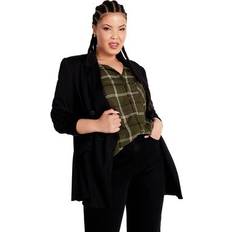 Avenue Shirts Avenue Kylee Check Shirt - Plus Size Women's - Khaki