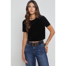 Velvet T-shirts L'agence Donna Velvet Crewneck Tee - Black