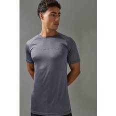 boohooMAN Active Muscle Fit Lightweight T-shirt - Grey